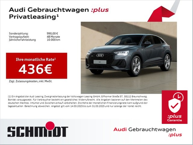 Audi Q3 Sportback 40 TFSI quattro S line LM19 AHK Pano LED Navi ACC Kamera