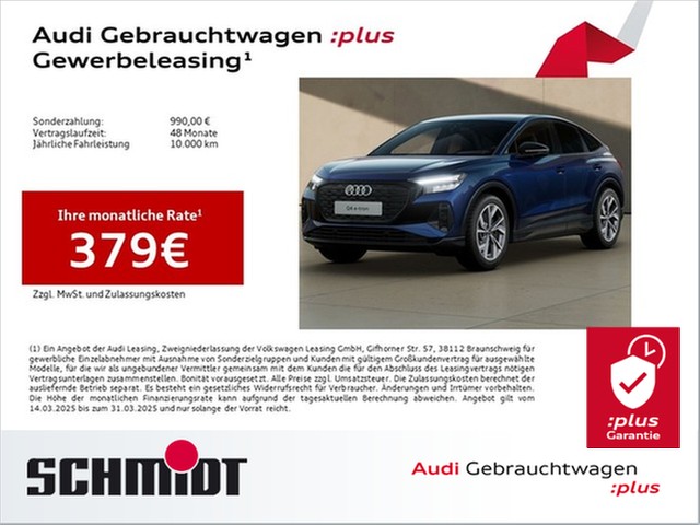 Audi Q4 Sportback e-tron 45 quattro Advanced S line LM20 AHK HUD Navi+ ACC Ass. P. Adv.