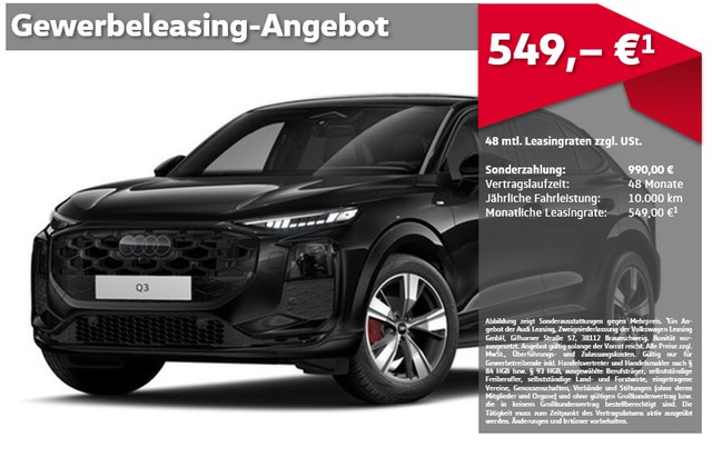 Audi Q3 Sportback TFSI UPE 62.015,00 2x S LINE PANO KLIMA