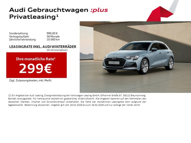 Audi A3 Sportback 40 TFSI e Advanced Leder SONOS HuD LED Navi+ ACC