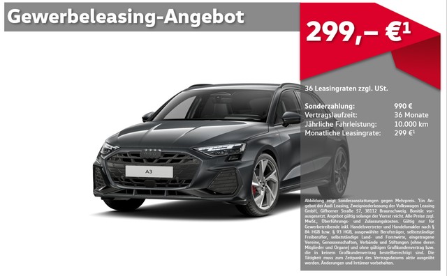 Audi A3 Sportback TFSI 2X S-LINE BUSINESS+ TECH+ LED+ 360 19"