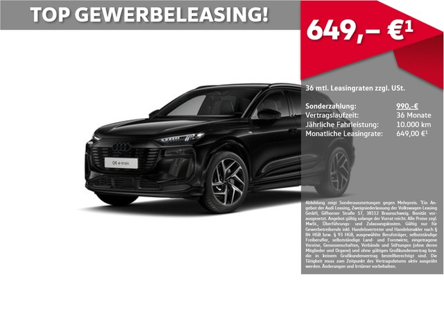 Audi Q6 SUV e-tron Q 2X S LINE BUSINESS 0,25% SOFORT AHK PANO B&O HEAD UP TECH PRO