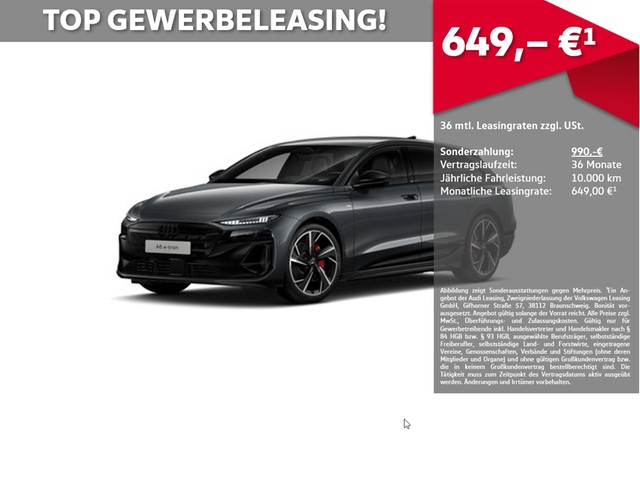 Audi A6 Avant e-tron performance S LINE BUSINESS AHK, Head-Up, B&O