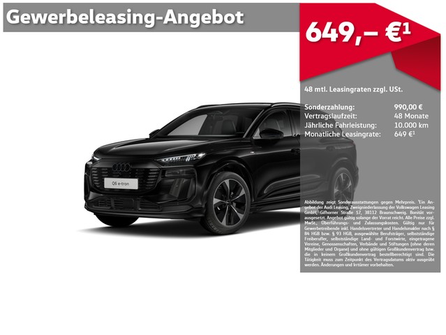 Audi Q6 e-tron SUV quattro 2X S-LINE 0,5% PANO AHK B&O HEAD-UP