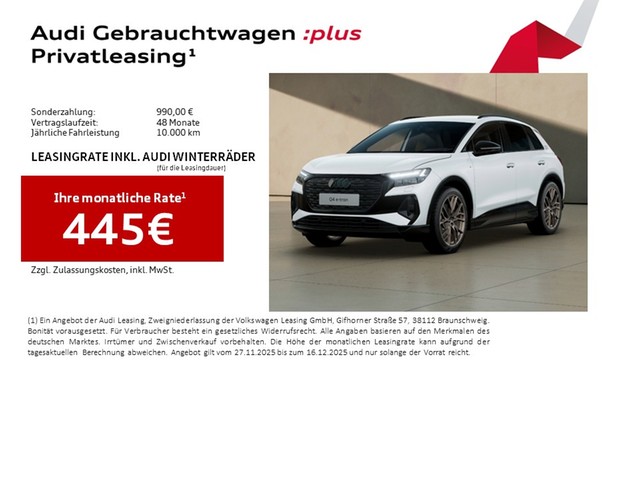 Audi Q4 e-tron 45 S line Editon AHK HuD Matrix LED Navi+ Teilleder