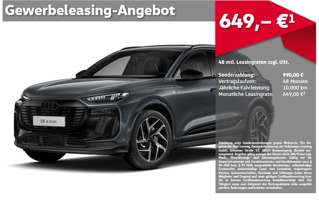 Audi Q6 SUV e-tron Q 2X S LINE BUSINESS AHK B&O HUP PANO TECH PRO