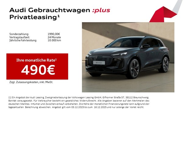 Audi Q6 e-tron quattro S line Edition One Pano B&O HuD Sports.+