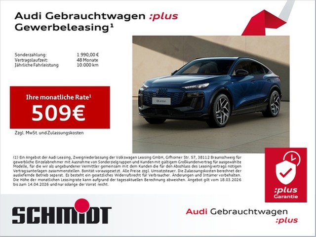 Audi Q6 e-tron Sportback S line Pano LM21 AHK Kameras Sports.+ Luftfed. Matrix LED ACC