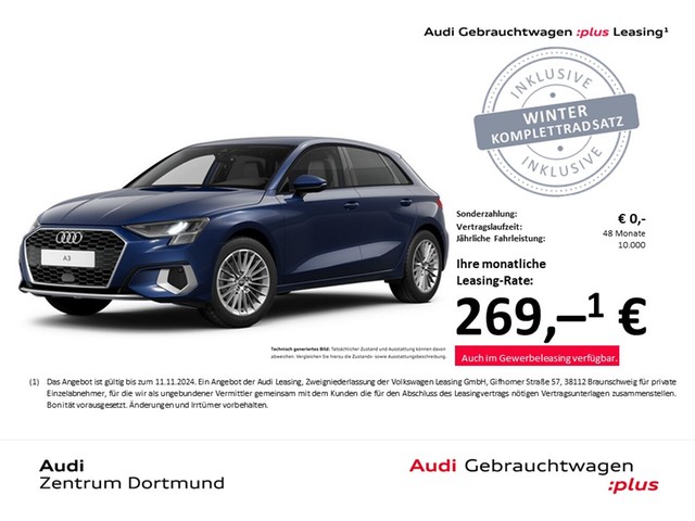 Audi A3 Sportback 30 advanced LED LM17 EKLAPPE SITZH.