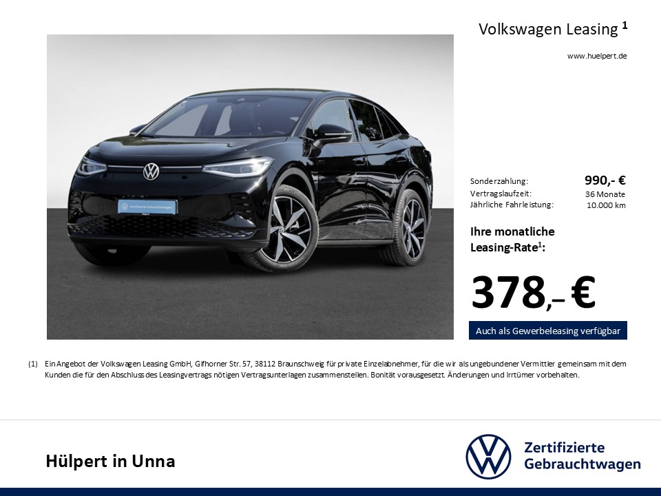 Volkswagen ID.5 GTX 4X4 WÄRMEPUMPE AHK ACC LM20 NAVI SITZHZ