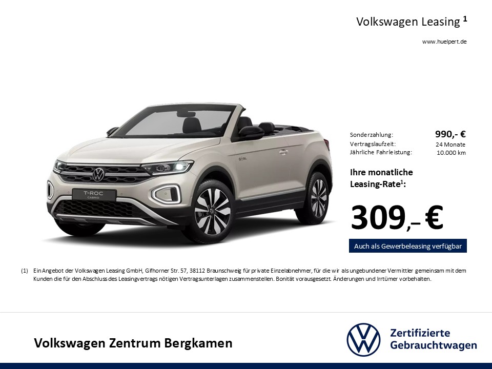 Volkswagen T-Roc Cabriolet 1.5 GOAL AHK CAM ACC LM17 NAVI