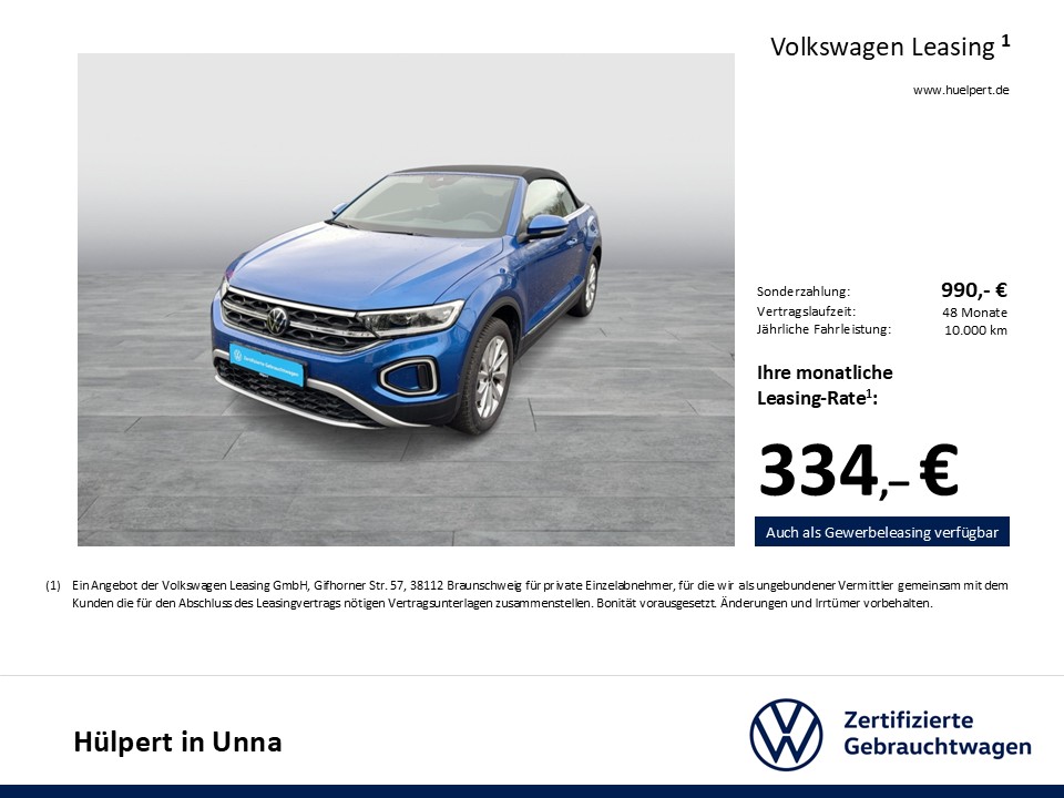 Volkswagen T-Roc Cabriolet 1.5 STYLE CAM ACC LM17 NAVI