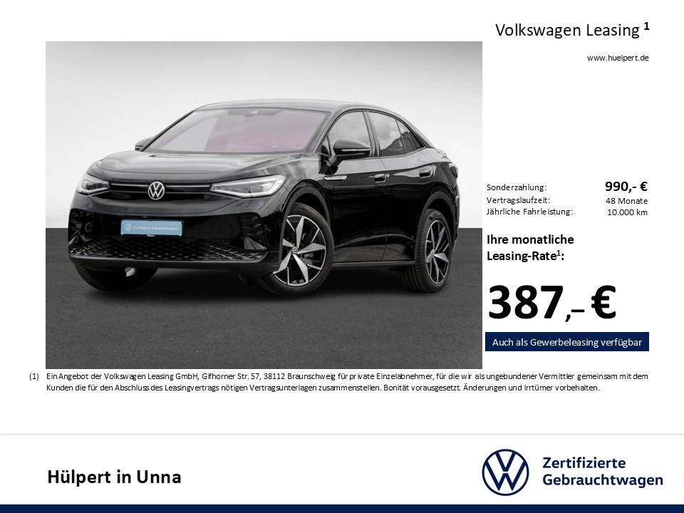 Volkswagen ID.5 GTX 4X4 WÄRMEPUMPE AHK CAM ACC LM20 NAVI
