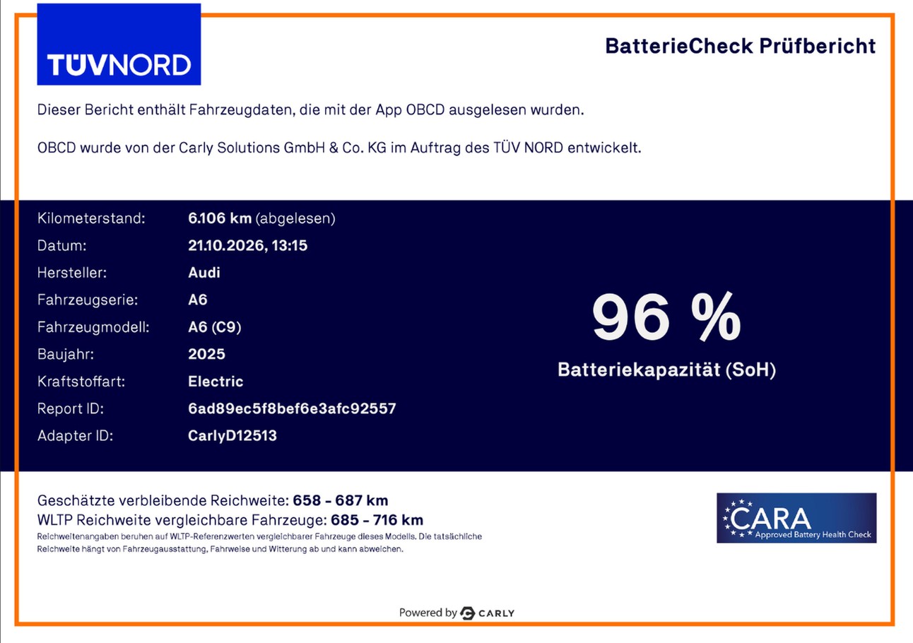 Audi A6 e-tron Sportback performance advanced MATRIX