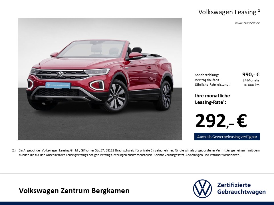 Volkswagen T-Roc Cabriolet 1.5 MOVE CAM ACC 17Z NAVI SITZHZ
