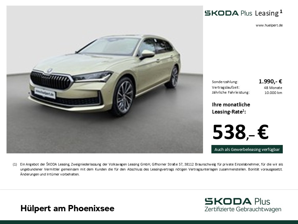 Skoda Superb Combi 1.5 iV L&K LEDER PANO AHK 360CAM 19Z