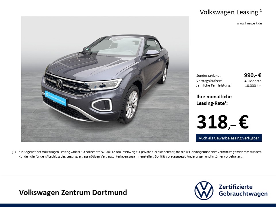 Volkswagen T-Roc Cabriolet 1.5 STYLE ACC LM17 NAVI SITZHEIZ