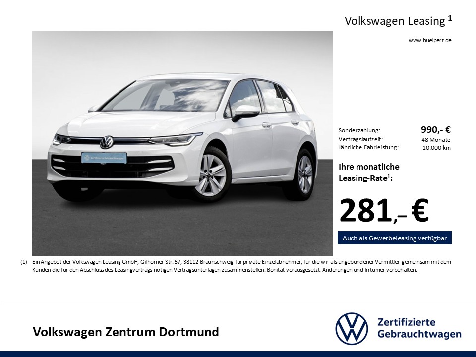 Volkswagen Golf VIII 1.5 eTSI LIFE FACELIFT CAM ACC CARPLAY