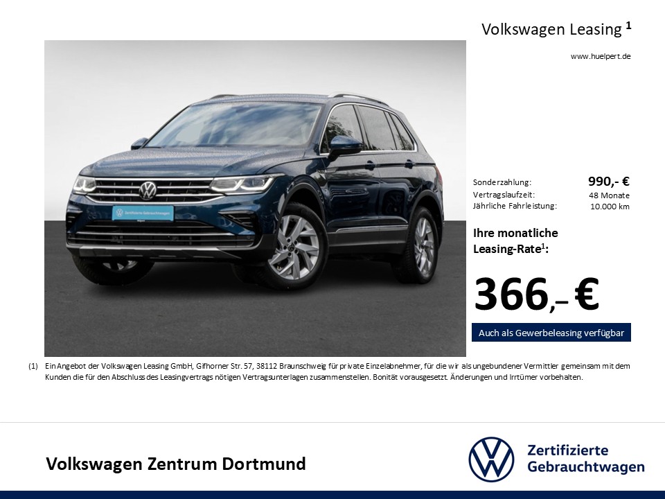 Volkswagen Tiguan 2.0 ELEGANCE 4X4 AHK CAM ACC LM18 EKLAPPE