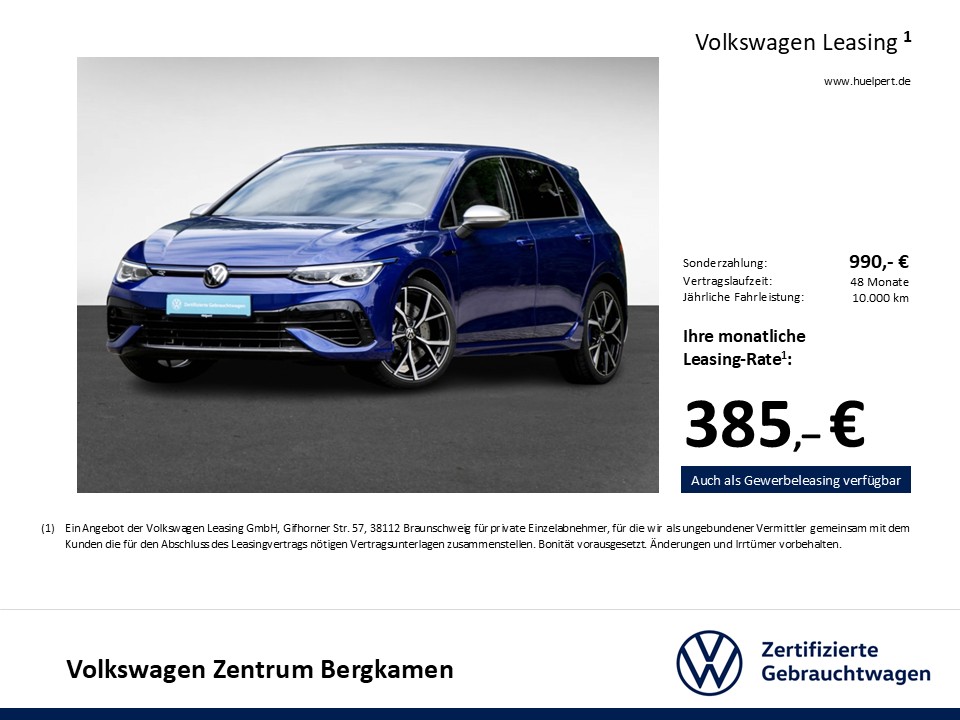 Volkswagen Golf VIII 2.0 R PERFORMANCE 4X4 CAM ACC LM19 NAVI