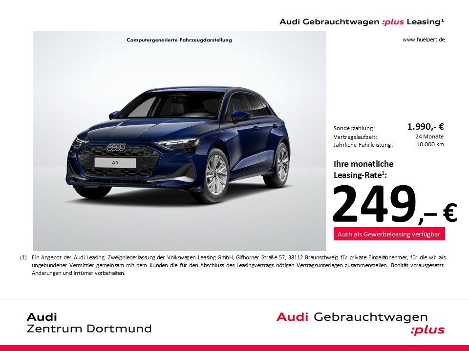 Audi A3 Sportback HYBRID advanced CAM ACC EKLAPPE NAVI+