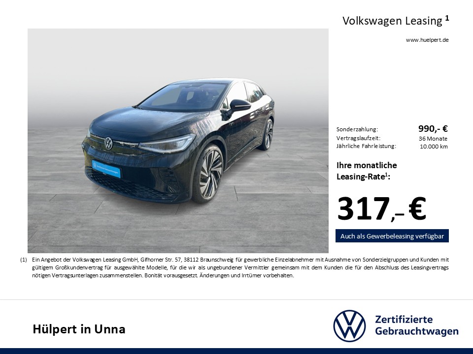 Volkswagen ID.5 GTX 4X4 WÄRMEPUMPE CAM ACC 21Z NAVI CARPLAY