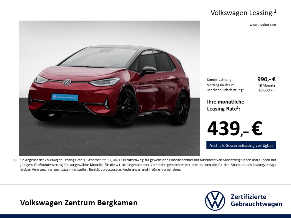 Volkswagen ID.3 GTX PERFORMANCE WÄRMEPUMPE 360°CAM ACC LM20