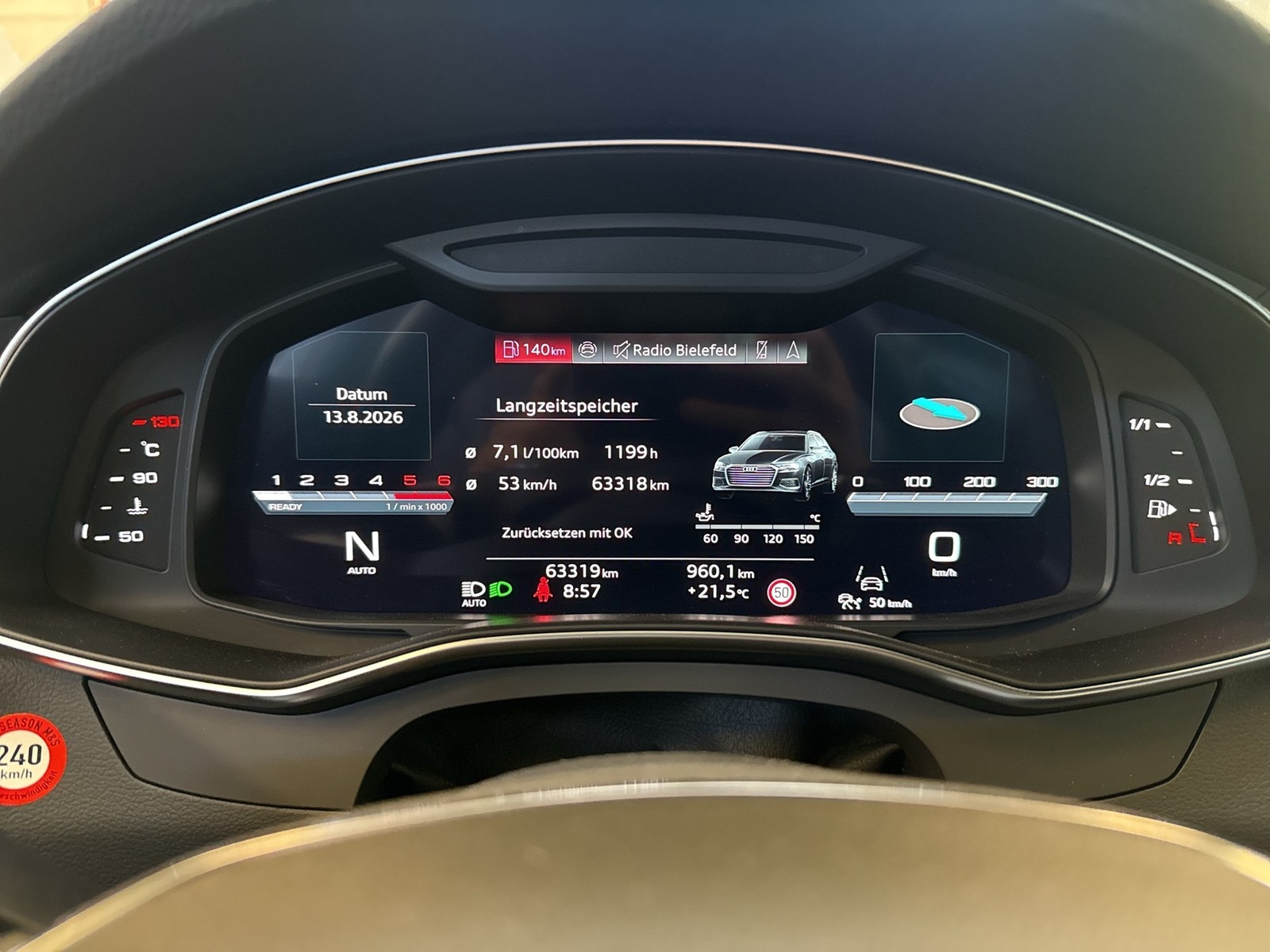 Audi A6 Avant 45 Qu. S LINE B&O AHK LUFT eSITZE ALU21