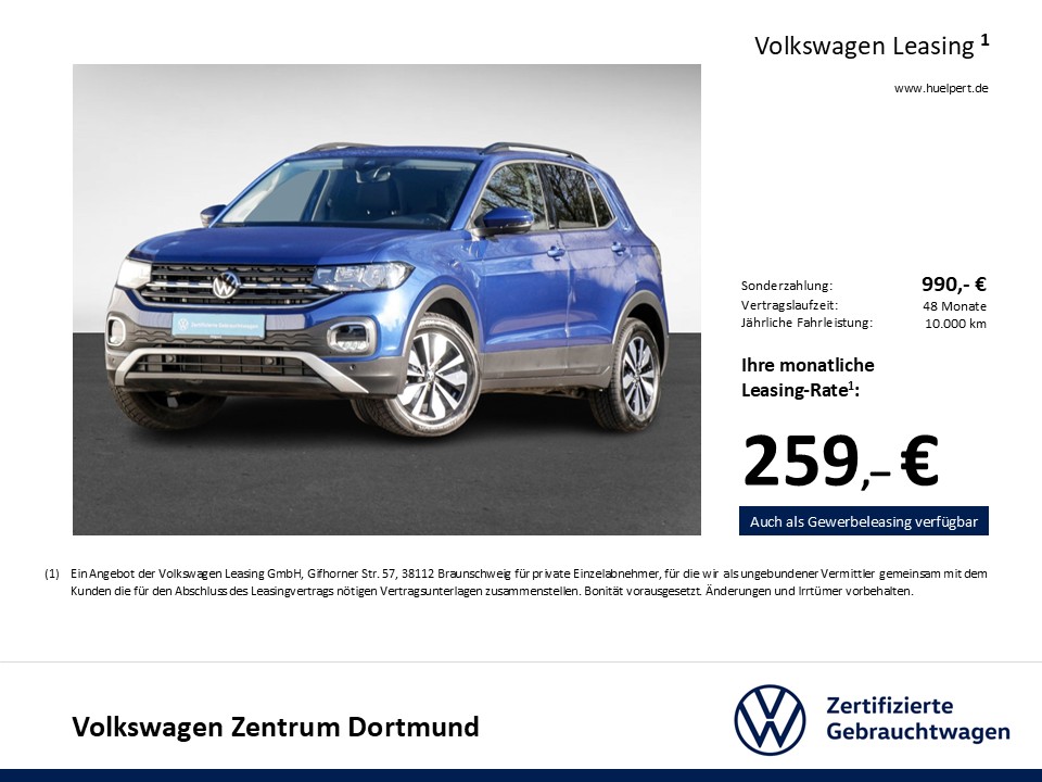 Volkswagen T-Cross 1.0 Move NAVI KAMERA SITZHEIZUNG ALU