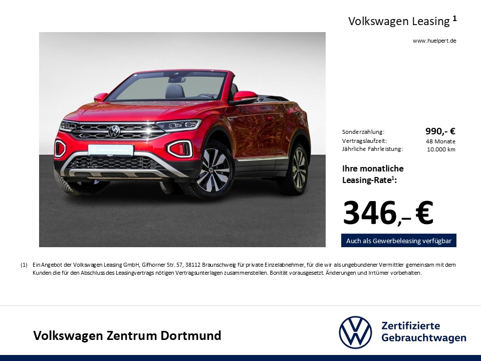 Volkswagen T-Roc Cabrio 1.5 MOVE KAMERA NAVI SITZHEIZUNG