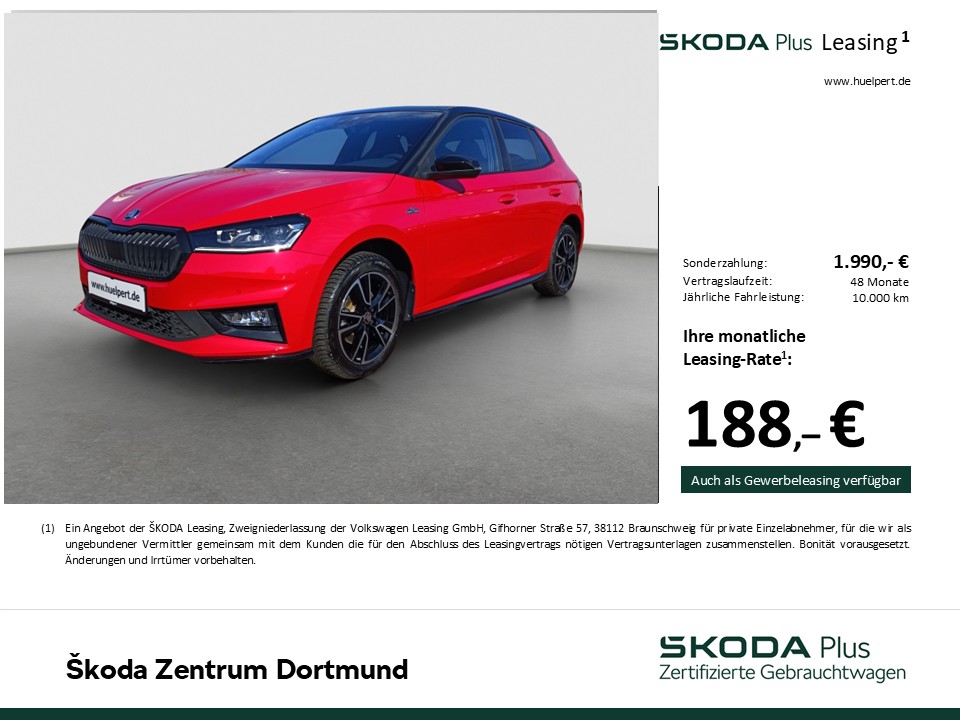 Skoda Fabia 1.0 Monte Carlo NAVI KLIMAAUTO. SITZHEIZ.