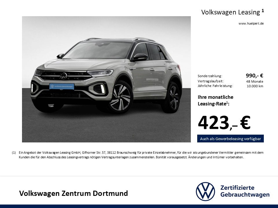 Volkswagen T-Roc 2.0 R-LINE 4X4 LEDER PANO BEATS AHK CAM 18Z