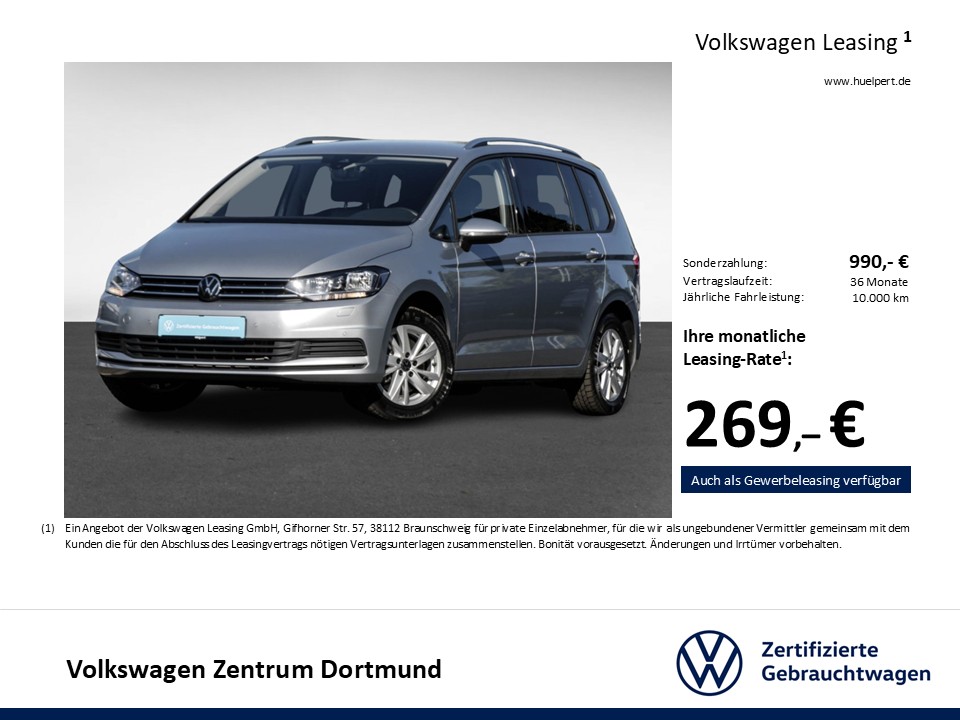 Volkswagen Touran 1.5 COMFORTLINE 7SITZE AHK CAM ACC NAVI