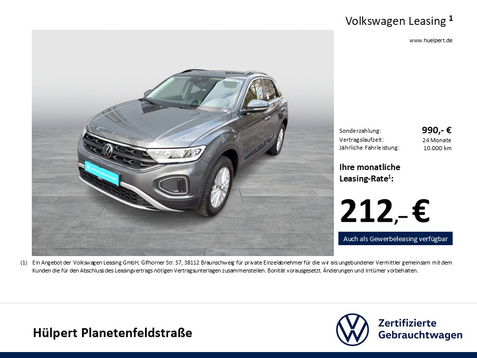 Volkswagen T-Roc 1.0 LIFE CARPLAY ALU SITZHEIZUNG LED DAB+