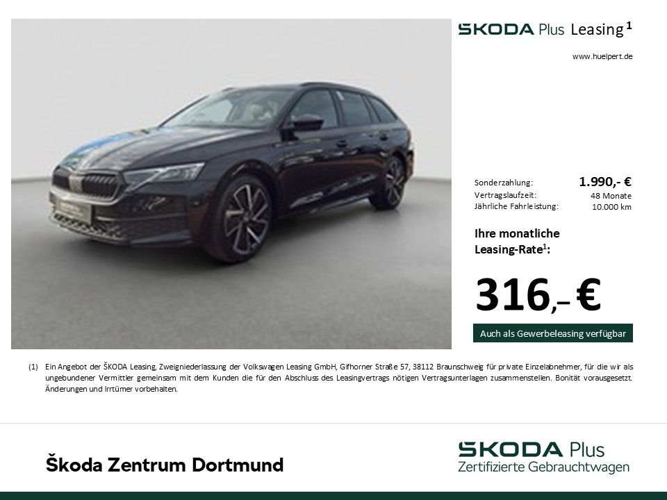 Skoda Octavia Combi 1.5 e-TEC SPORTLINE PANO AHK LM18