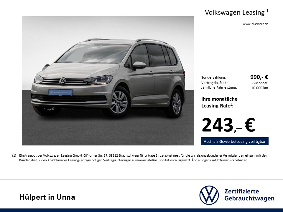 Volkswagen Touran 1.5 COMFORTLINE 7SITZE AHK CAM ACC NAVI