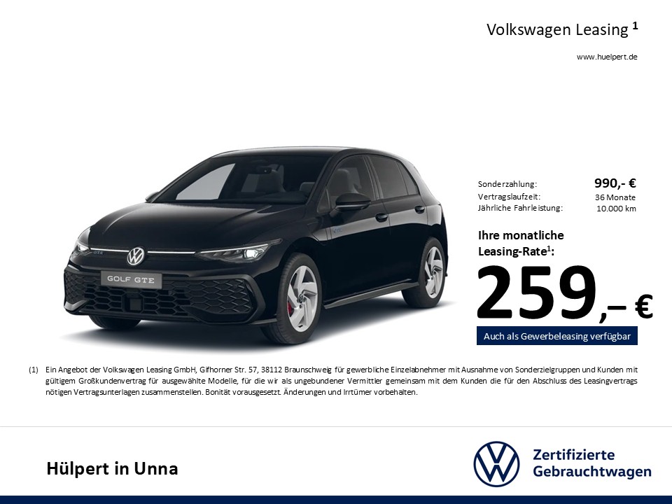 Volkswagen Golf VIII 1.5 HYBRID GTE BLACKSTYLE LEDER 360CAM