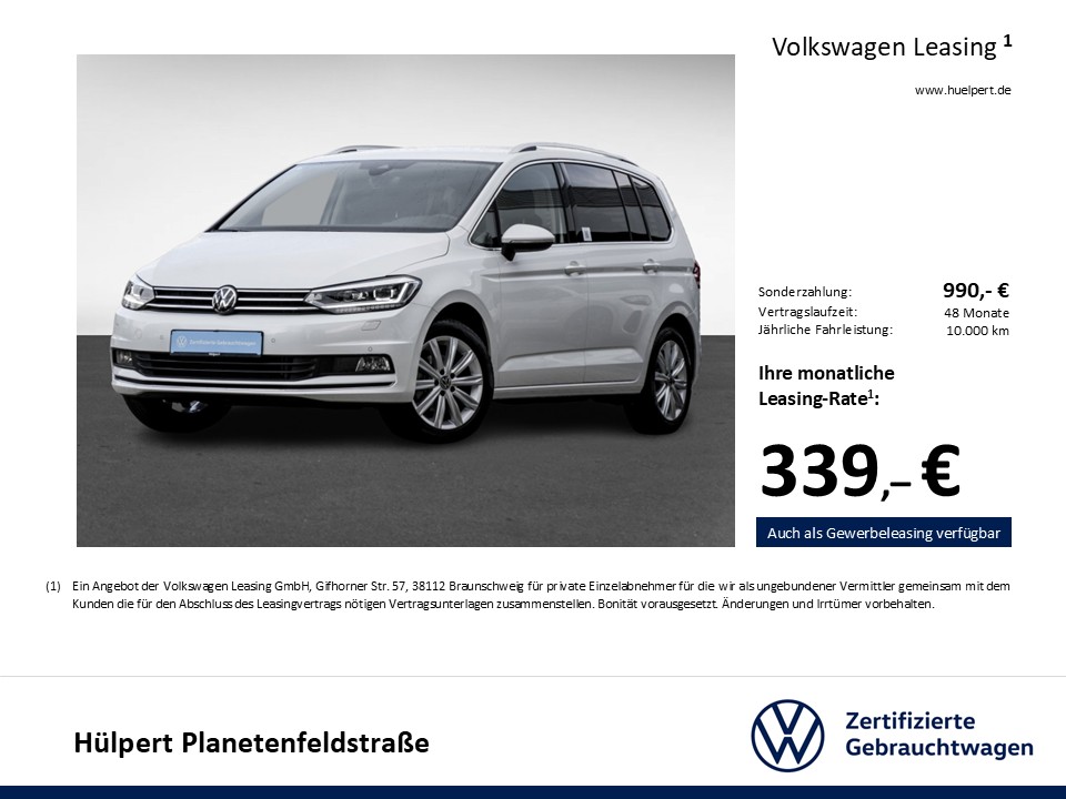 Volkswagen Touran 2.0 HIGHLINE 7SITZE AHK CAM ACC LM17 NAVI