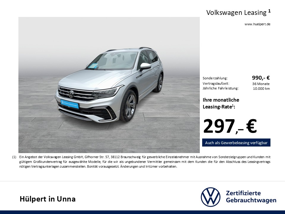 Volkswagen Tiguan 2.0 R-LINE LEDER AHK CAM ACC LM19 NAVI