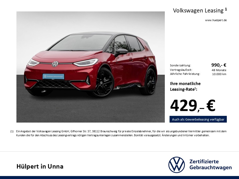 Volkswagen ID.3 GTX PERFORMANCE WÄRMEPUMPE PANO 360CAM LM20