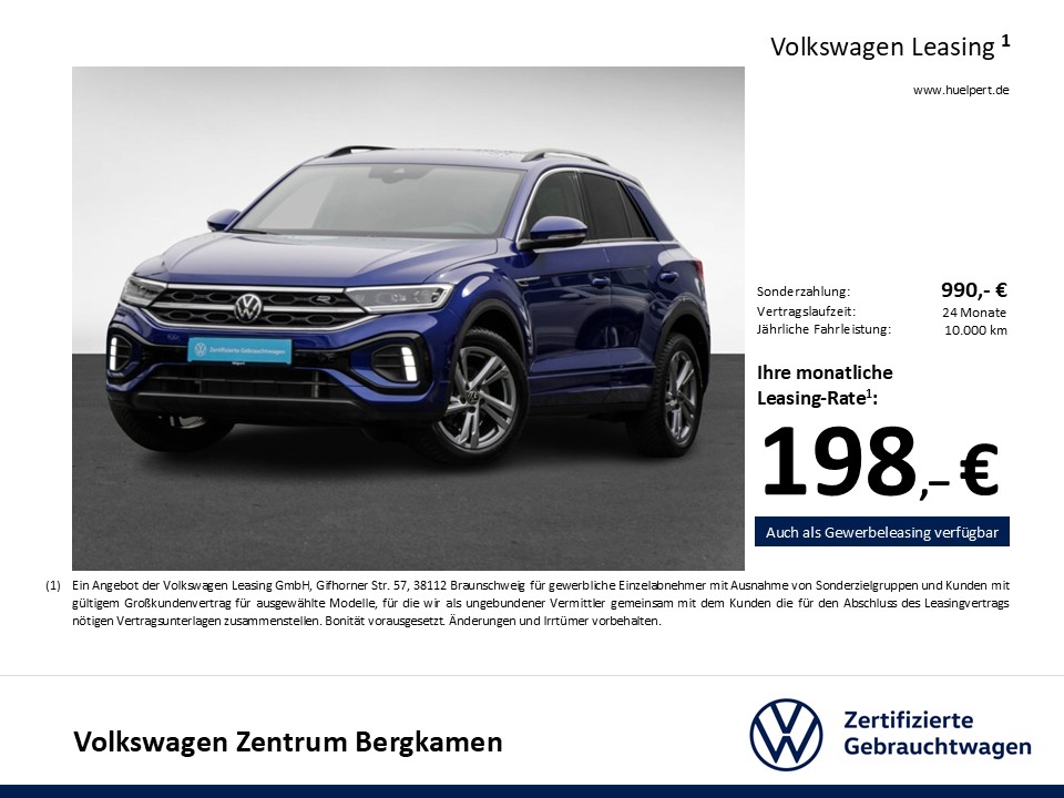 Volkswagen T-Roc 1.0 R-LINE STANDHZ. AHK ACC LM17 E-KLAPPE